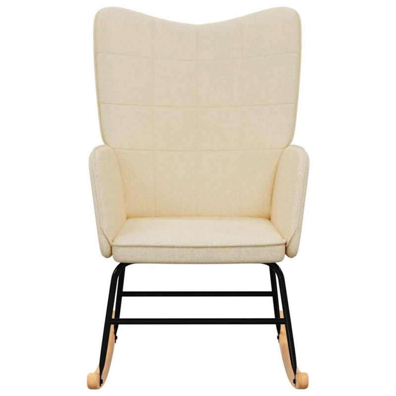 vidaXL šūpuļkrēsls, krēmkrāsas audums