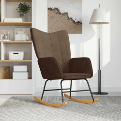 vidaXL šūpuļkrēsls, brūns audums