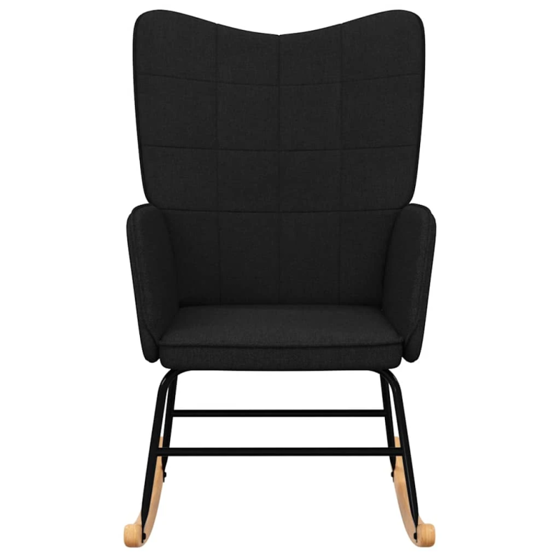 vidaXL šūpuļkrēsls, melns audums