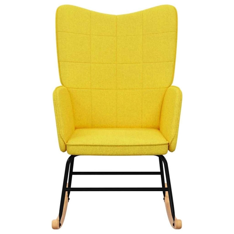 vidaXL šūpuļkrēsls, sinepju dzeltens audums