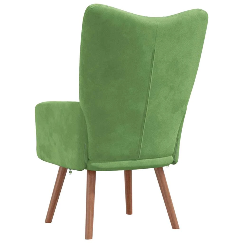 vidaXL atpūtas krēsls, gaiši zaļš samts