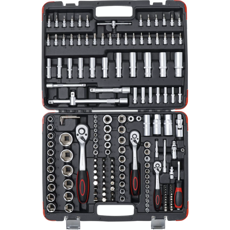 Muciņu komplekts -1-4" - 3-8" - 1-2" savienojums - 172 gab.