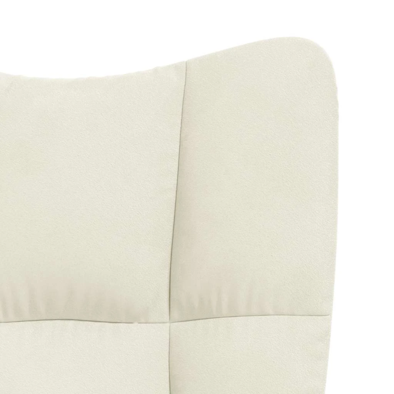 vidaXL atpūtas krēsls, krēmbalts samts