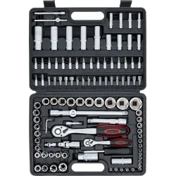Socket Set - 6.3 mm ,1-4, - 12.5 mm ,1-2, Drive - 108 pcs.