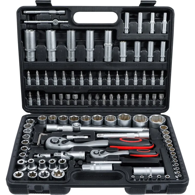 Socket Set - 6.3 mm ,1-4, - 12.5 mm ,1-2, Drive - 108 pcs.