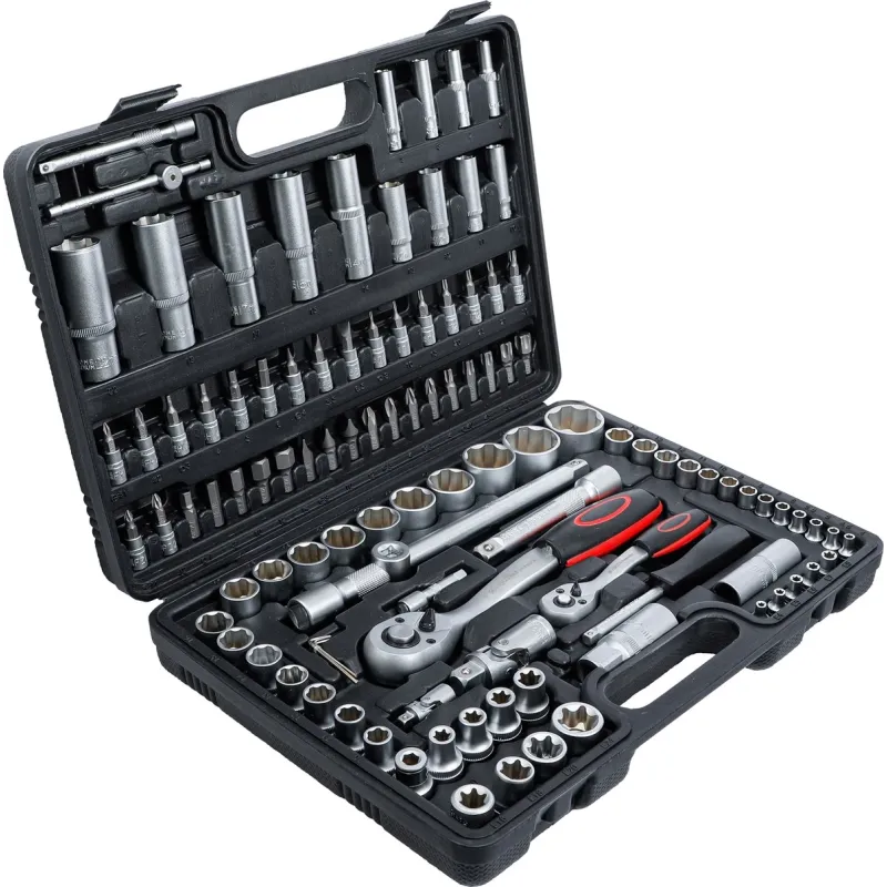 Socket Set - 6.3 mm ,1-4, - 12.5 mm ,1-2, Drive - 108 pcs.