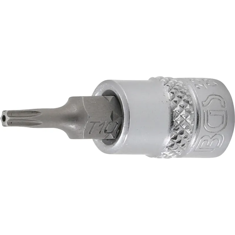 Skrūvgriežu uzgalis muciņā - T10 Uzgalis ,Torx, ar caurumu - 1-4 Stiprinājums