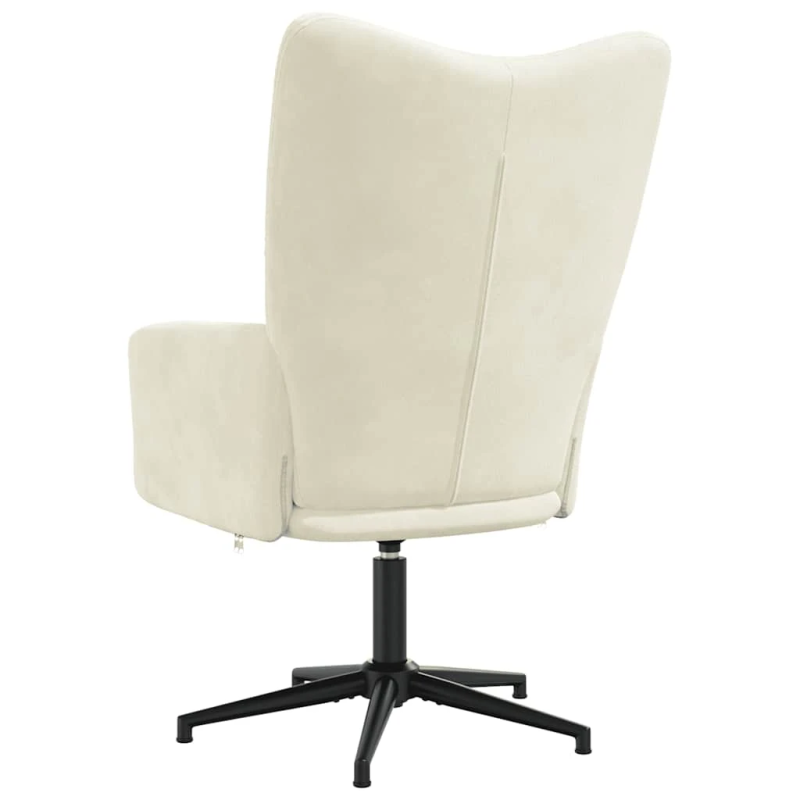 vidaXL atpūtas krēsls, krēmbalts samts