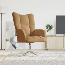 vidaXL atpūtas krēsls, brūns samts