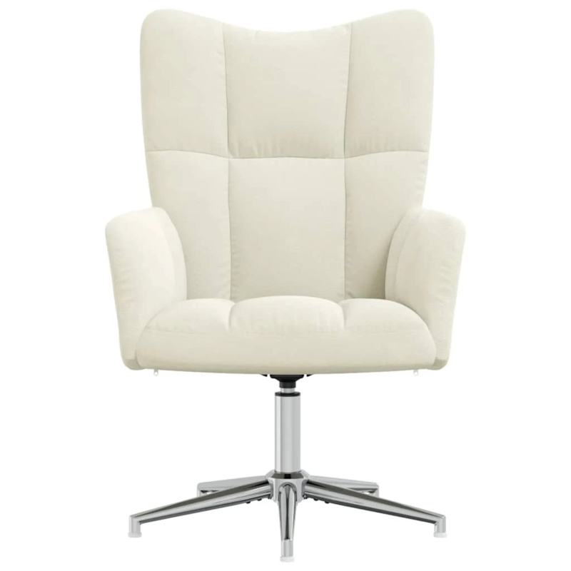 vidaXL atpūtas krēsls, krēmbalts samts