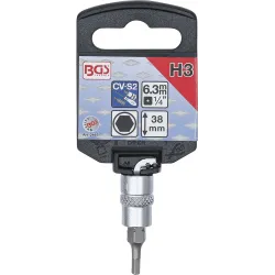 Bit Socket - 6.3 mm ,1-4, Drive - internal Hexagon 3 mm