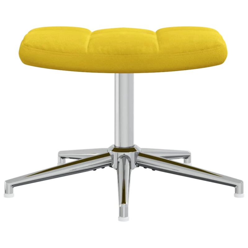 vidaXL atpūtas krēsls ar kāju balstu, sinepju dzeltens samts