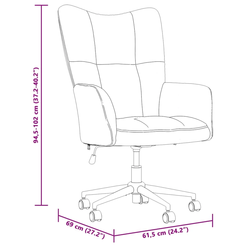 vidaXL atpūtas krēsls, rozā samts