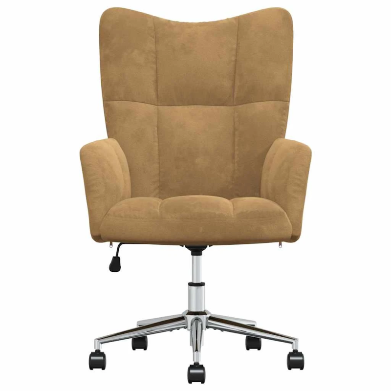 vidaXL atpūtas krēsls, brūns samts