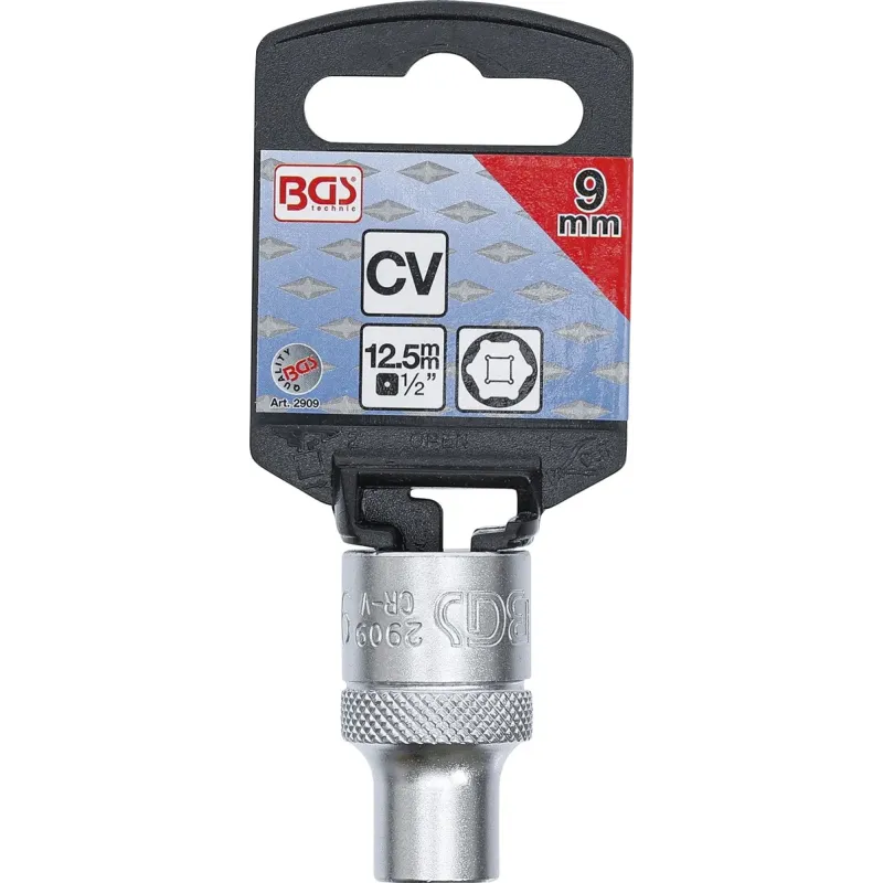 Socket, Hexagon - 12.5 mm ,1-2, Drive - 9 mm