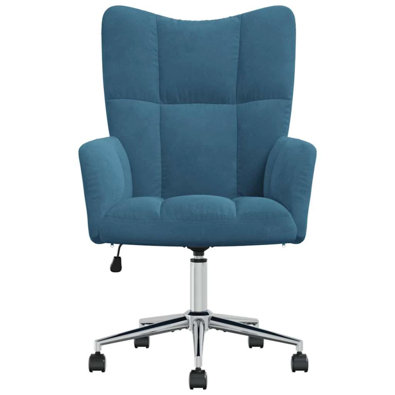 vidaXL atpūtas krēsls, zils samts