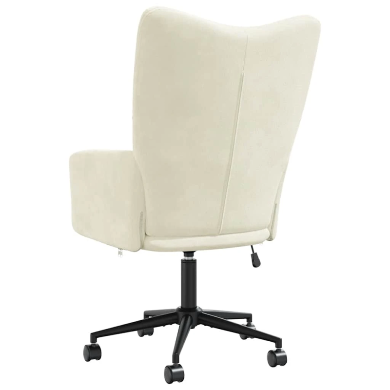 vidaXL atpūtas krēsls, krēmbalts samts