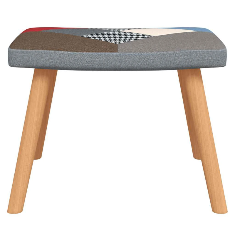 vidaXL šūpuļkrēsls ar kāju balstu, tekstilmozaīkas audums