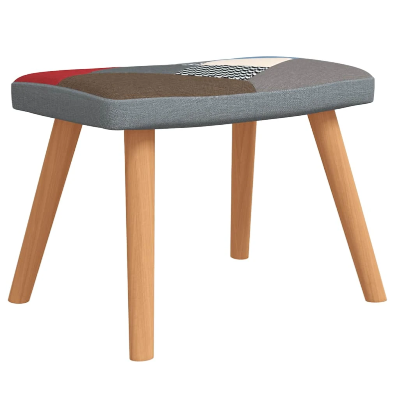 vidaXL šūpuļkrēsls ar kāju balstu, tekstilmozaīkas audums