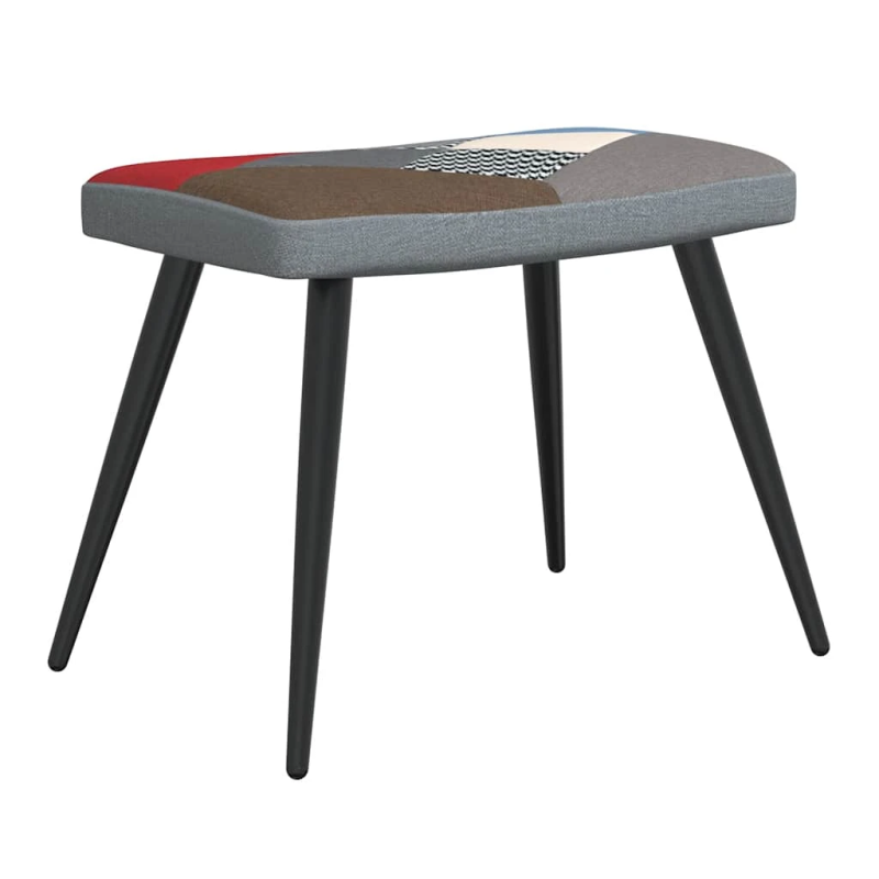 vidaXL atpūtas krēsls ar kāju balstu, tekstilmozaīkas audums