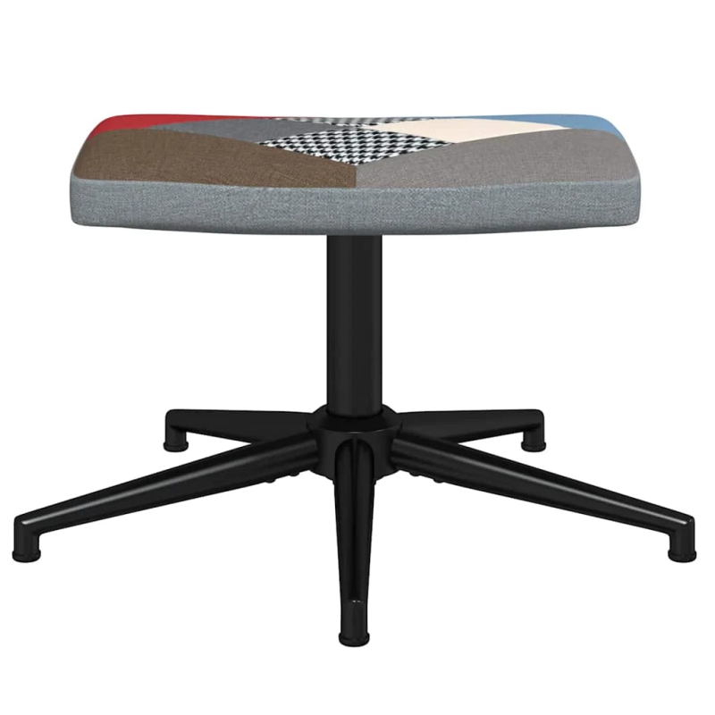 vidaXL šūpuļkrēsls ar kāju balstu, tekstilmozaīkas audums