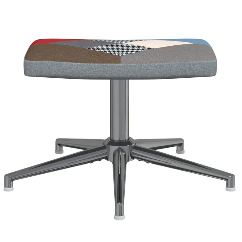 vidaXL šūpuļkrēsls ar kāju balstu, tekstilmozaīkas audums