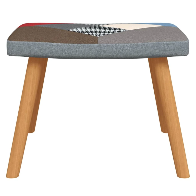 vidaXL šūpuļkrēsls ar kāju balstu, tekstilmozaīkas audums