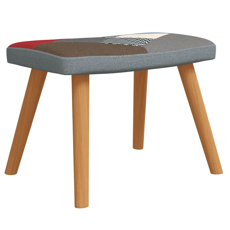 vidaXL šūpuļkrēsls ar kāju balstu, tekstilmozaīkas audums