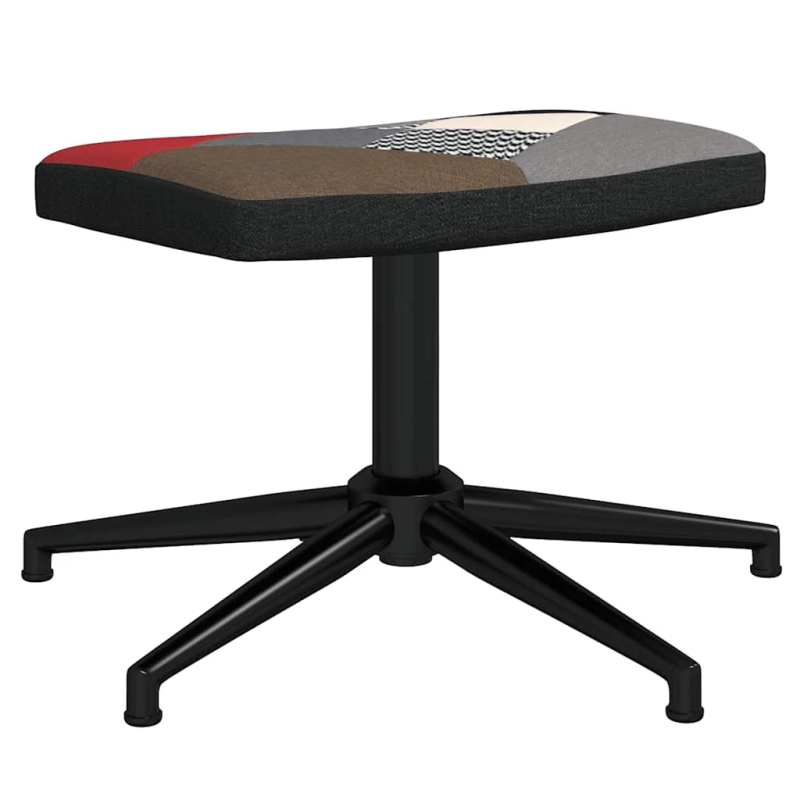 vidaXL atpūtas krēsls ar kāju balstu, tekstilmozaīkas audums