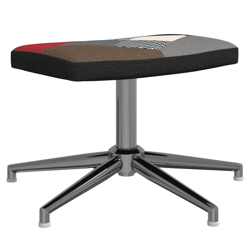 vidaXL atpūtas krēsls ar kāju balstu, tekstilmozaīkas audums