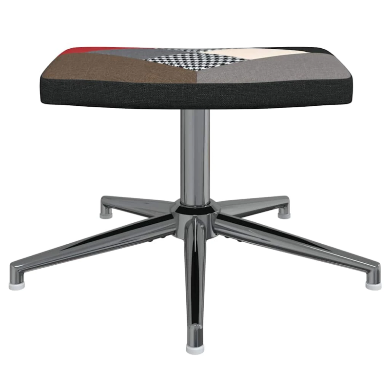 vidaXL atpūtas krēsls ar kāju balstu, tekstilmozaīkas audums