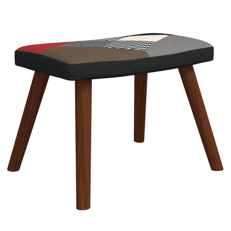 vidaXL atpūtas krēsls ar kāju balstu, tekstilmozaīkas audums