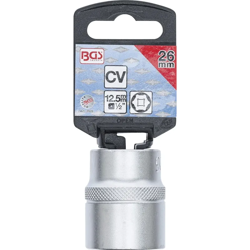 Socket, Hexagon - 12.5 mm ,1-2, Drive - 26 mm