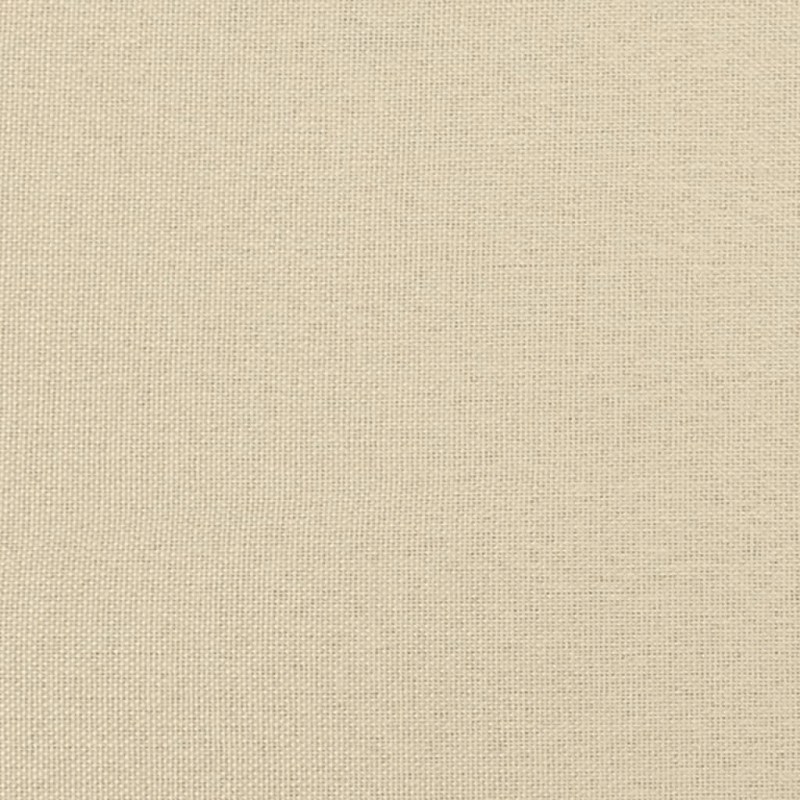 vidaXL soliņš ar koka kājām, krēmkrāsas audums