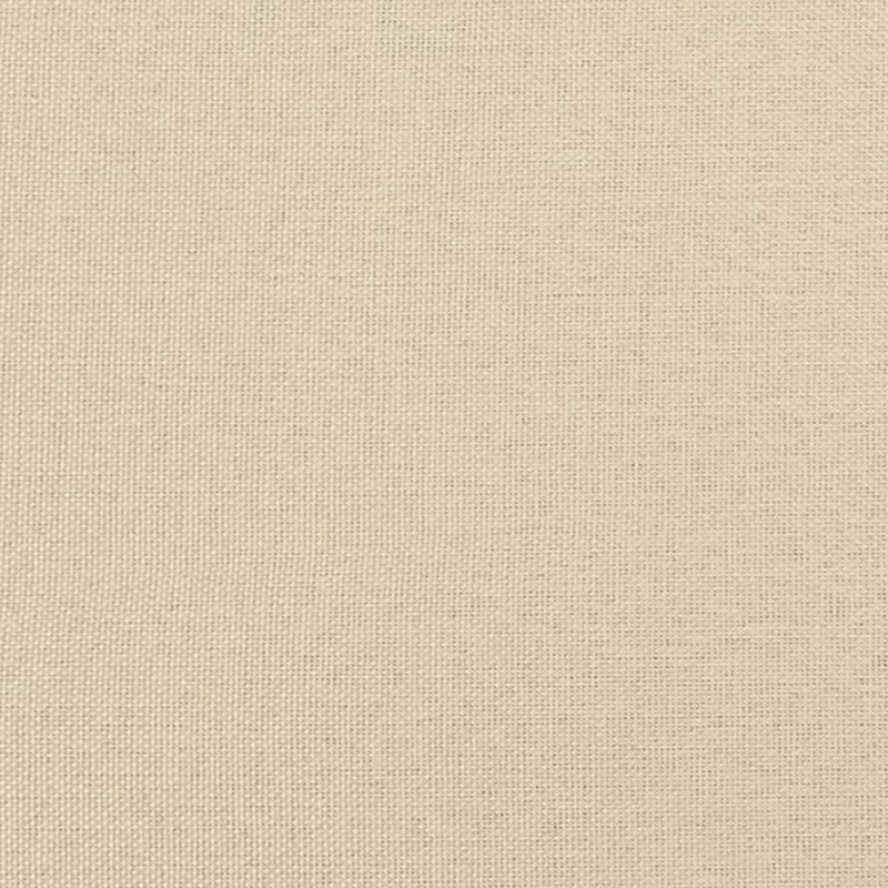 vidaXL soliņš ar koka kājām, krēmkrāsas audums