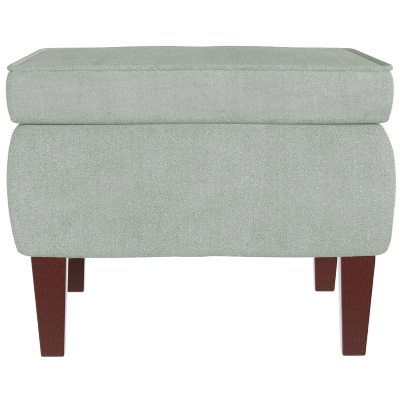 vidaXL soliņš ar koka kājām, gaiši pelēks samts