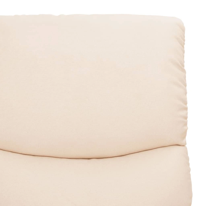 vidaXL atpūtas krēsls, paceļams, krēmkrāsas audums