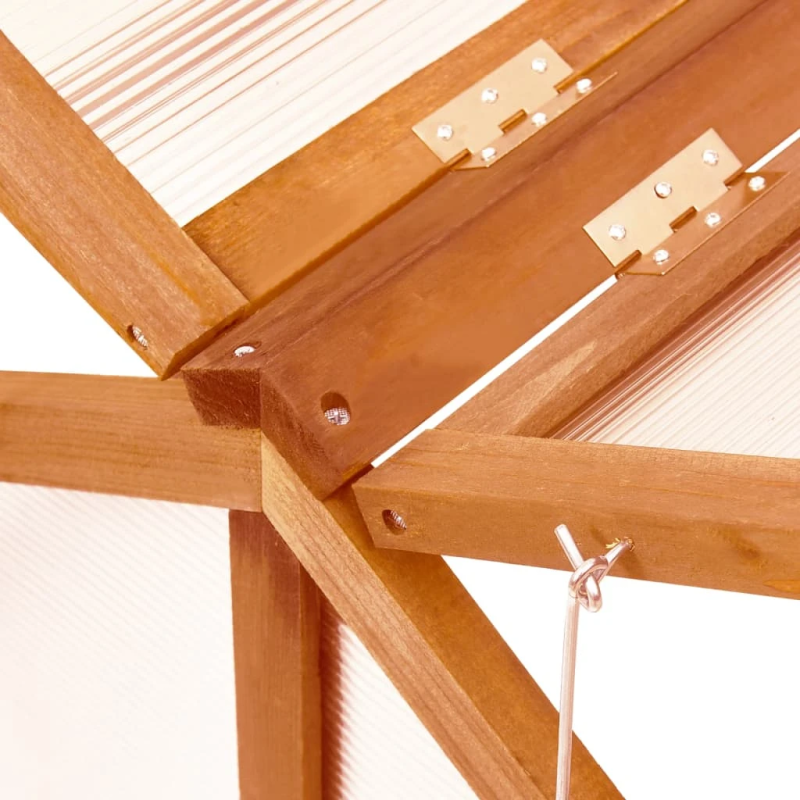 vidaXL siltumnīca, brūna, 114x80x50 cm, egles koks