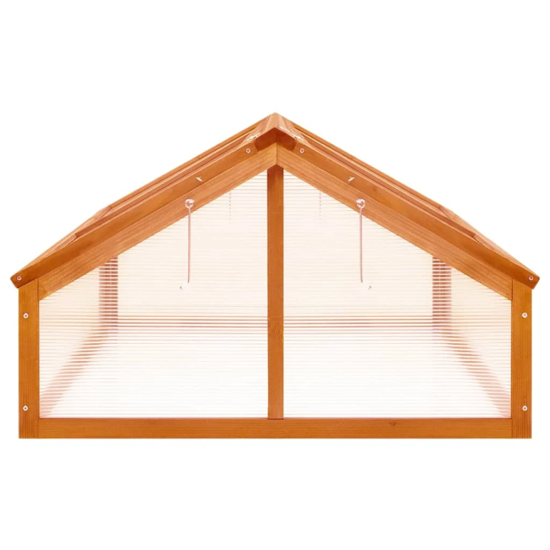 vidaXL siltumnīca, brūna, 114x80x50 cm, egles koks