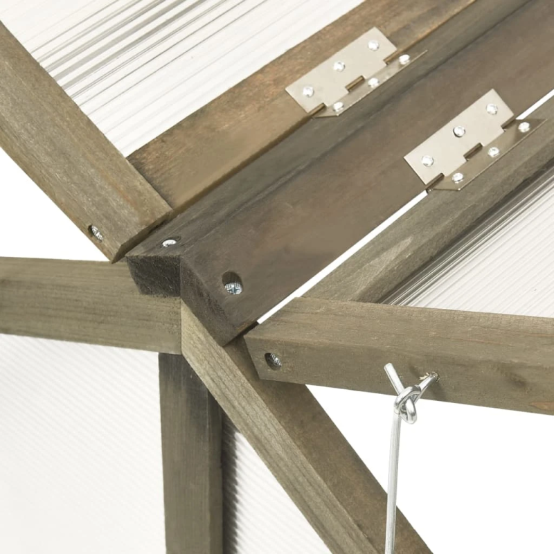 vidaXL siltumnīca, pelēka, 114x80x50 cm, egles koks