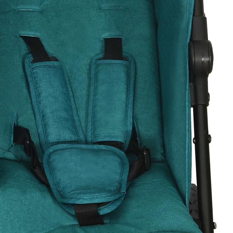 vidaXL dvīņu ratiņi, zaļi, tērauds