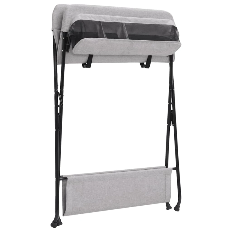 vidaXL pārtinamais galds, gaiši pelēks, dzelzs