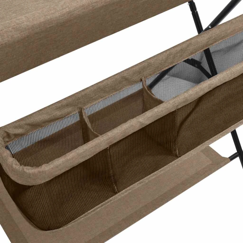 vidaXL pārtinamais galds, pelēkbrūns, dzelzs