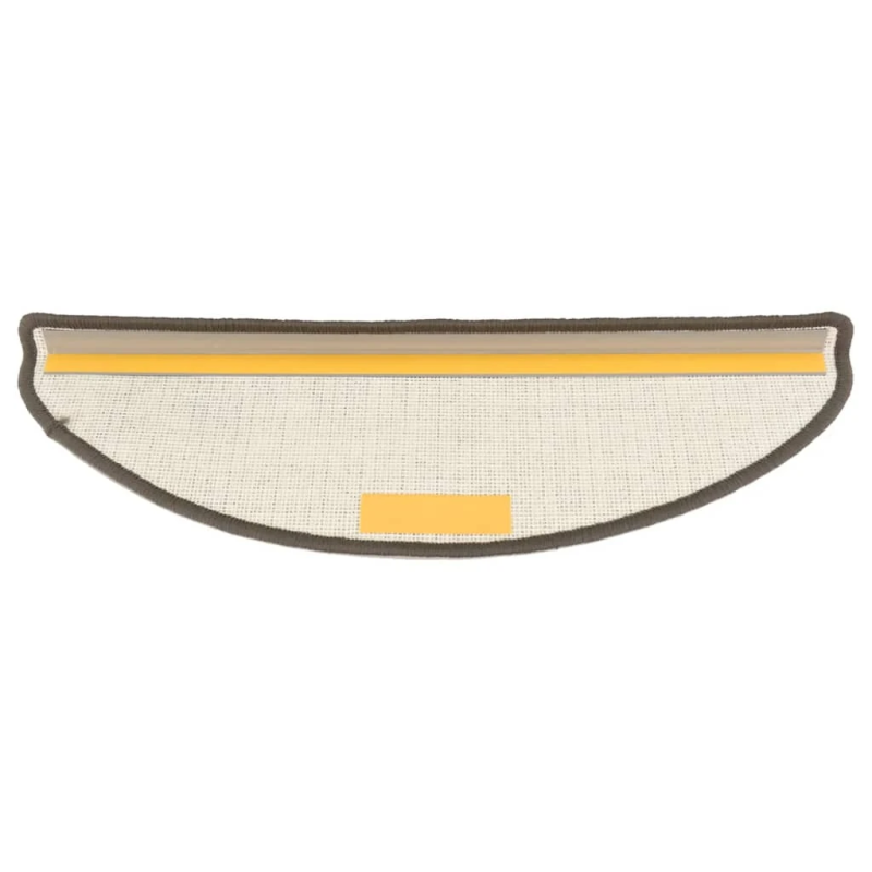 vidaXL kāpņu paklājiņi, 15 gab., 65x21x4 cm, pelēki, pusapaļi, lieli