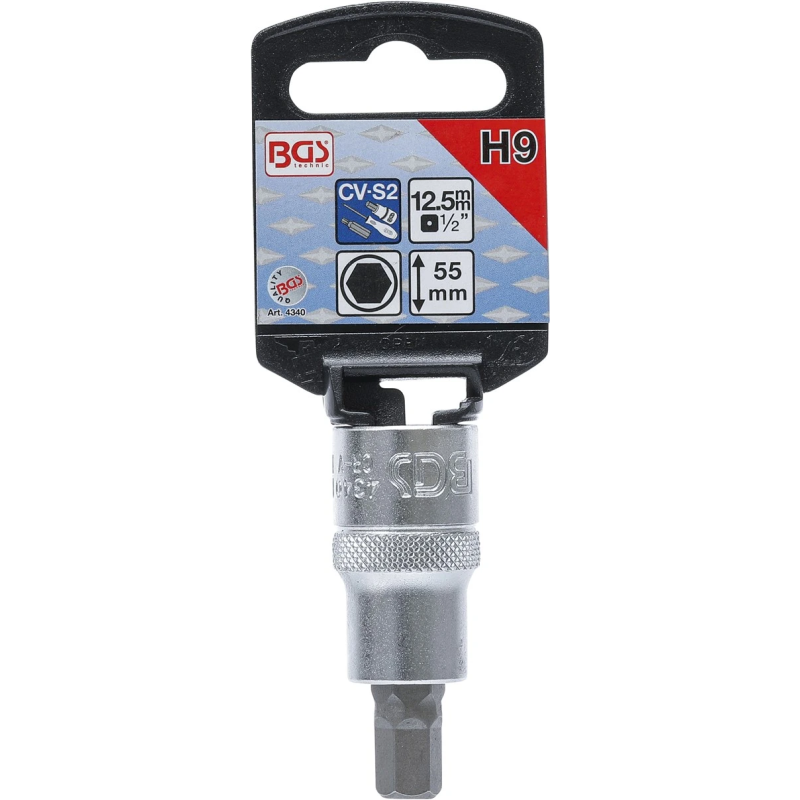 Skrūvgriežu uzgalis muciņā - 9 mm Uzgalis - 1-2" Stiprinājums