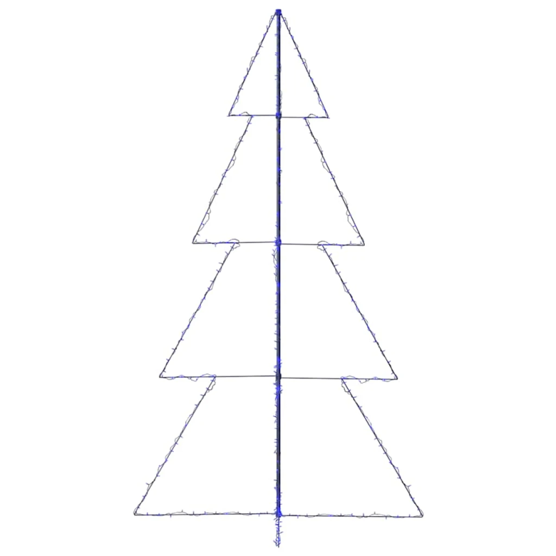 vidaXL Ziemassvētku egle, 360 LED, telpām, āra teritorijai, 143x250 cm