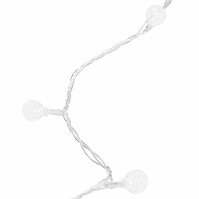 vidaXL LED lampiņu virtene, 20 m, 200 vēsi baltas LED, 8 funkcijas