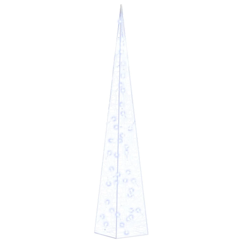 vidaXL LED lampiņu dekorācija, akrils, konusveida, 90 cm, zila