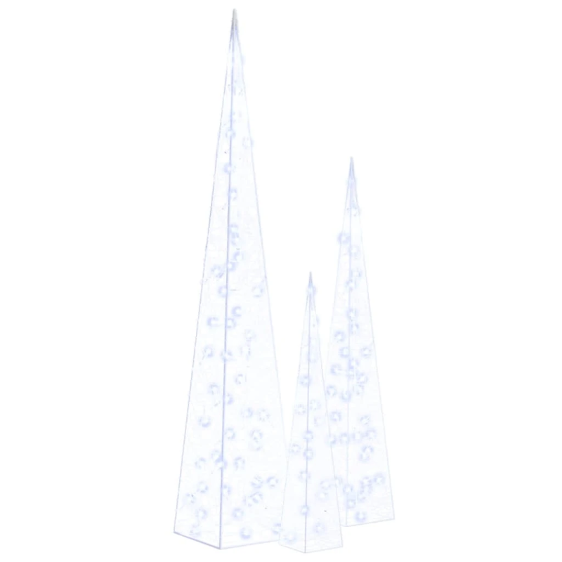 vidaXL dekoratīvi LED lampiņu rotājumi, akrils, 60-90-120 cm, zili