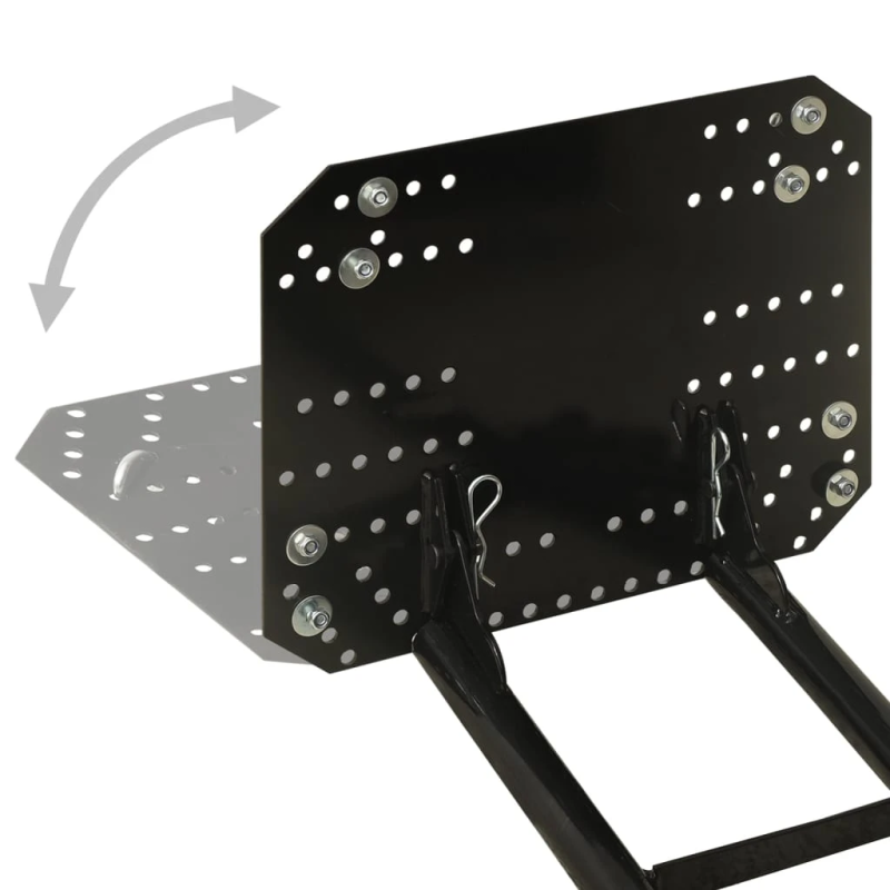 vidaXL sniega lāpsta kvadricikliem, 115x38 cm, melna